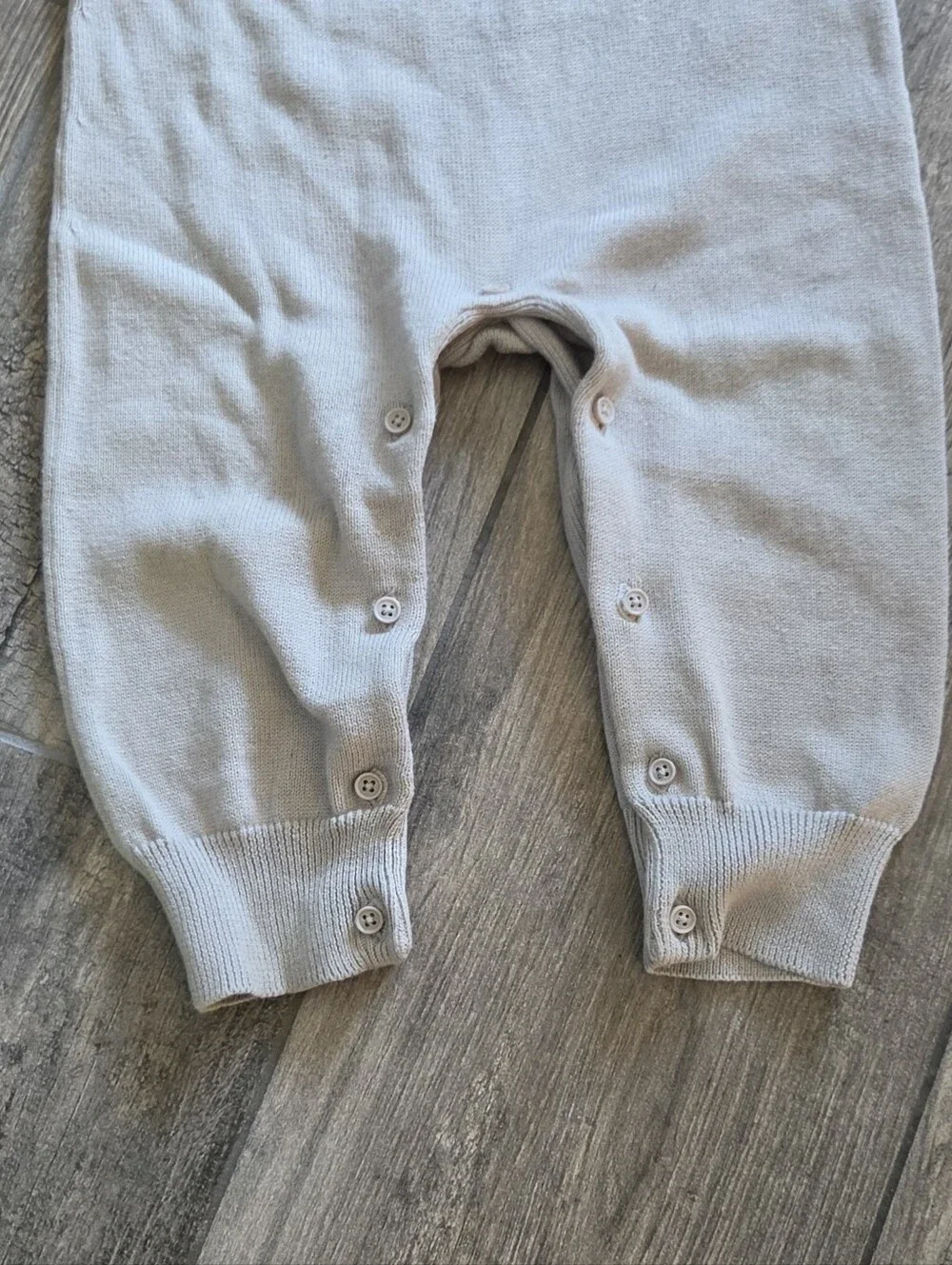 GAP Baby EUC 18-24 Months Gray Polar Bear Sweater One-Piece Romper